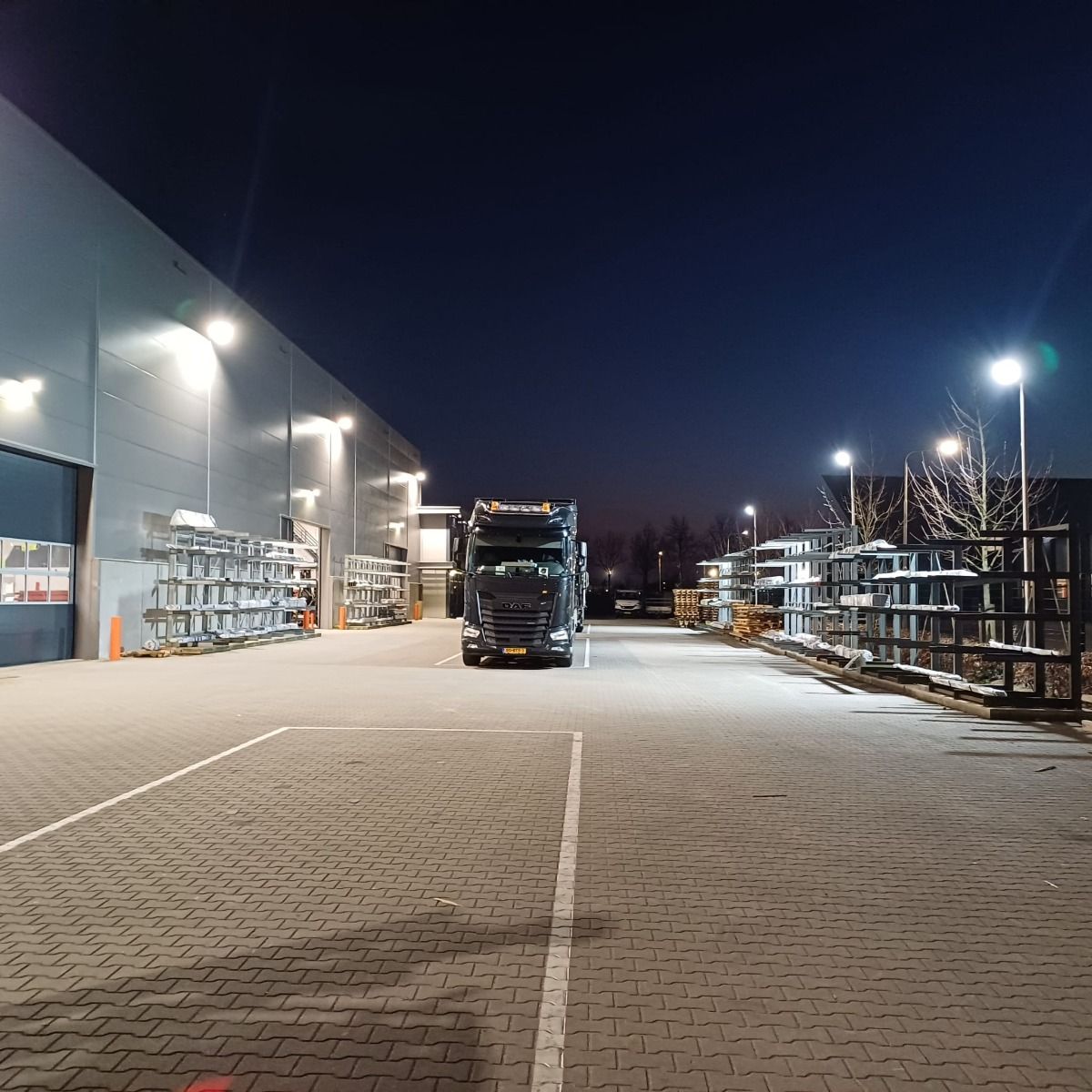 6 Meter Aluminium-Lichtmast mit einstellbarem LED-Flutlicht und CCT-Switch