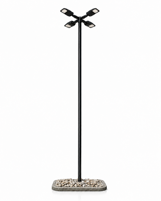 Cowi StreetLine Lichtmast-Set mit 4 LED-Leuchten