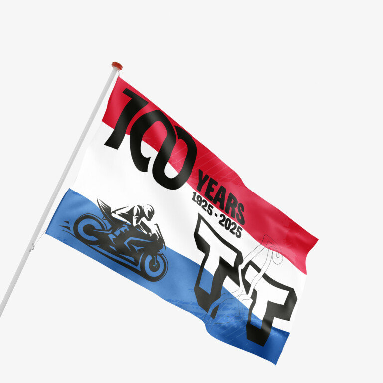 Limitierte Auflage 100 Jahre Dutch TT-Flagge - 100 x 150 cm